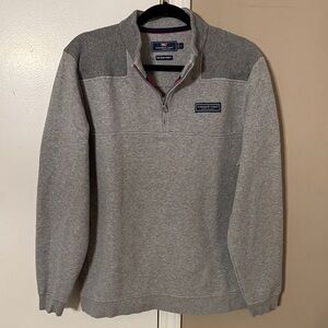 Vineyard Vines | Men's Shep Shirt Gray Zip-Up Sweater